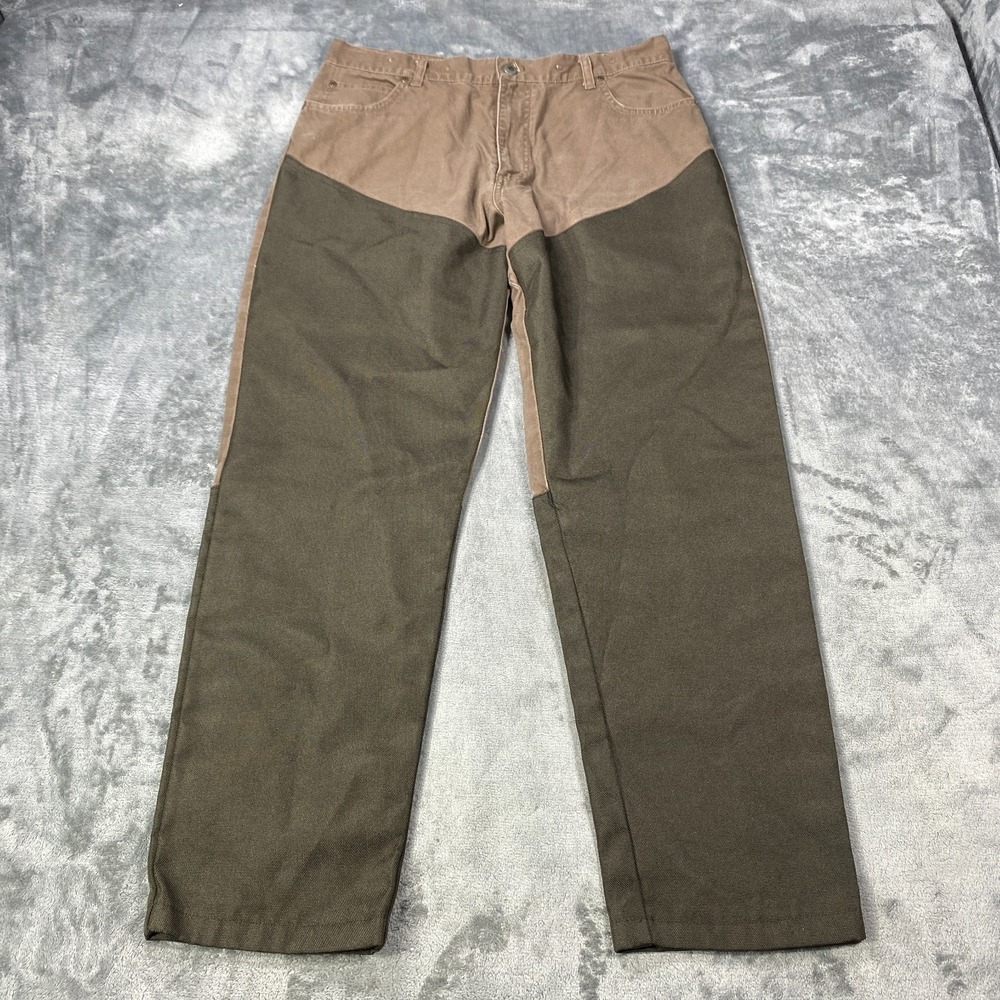 Redhead Upland Brush Pants Mens 34x29 Brown Canvas Double Knee Outdoor Hunting